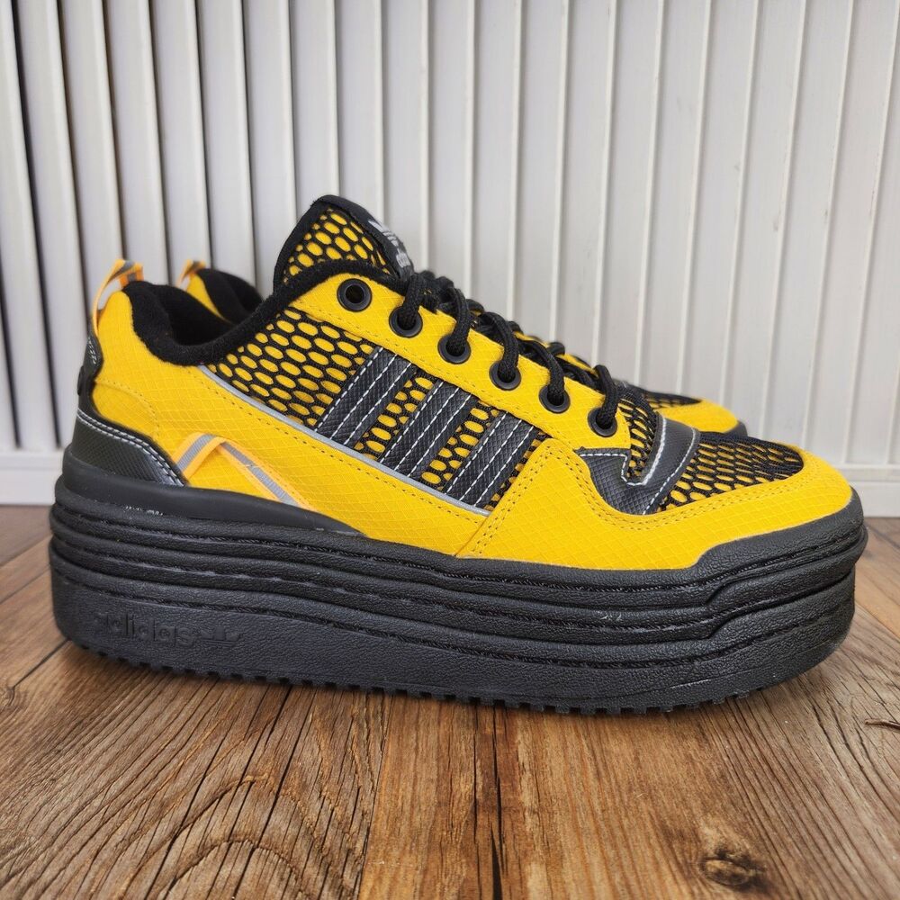 adidas Yellow and Black platform sneaker Athletic Shoes